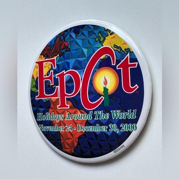 Disney Epcot Holidays Around The World Button 2000 Pin - Picture 3 of 6